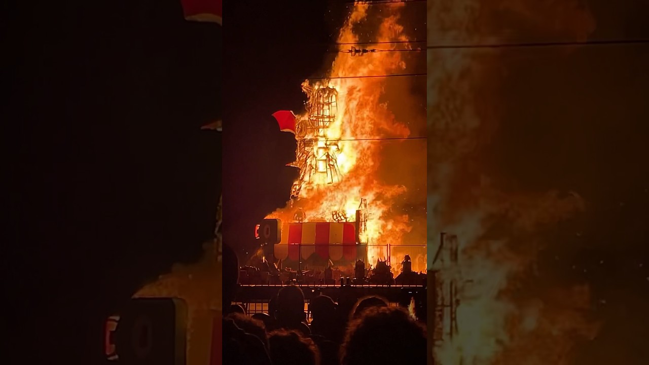 🔥 Burning of the Devil in Badalona😈Cremada del Dimoni 🔥 Festes de Maig 2024🎉 #badalona