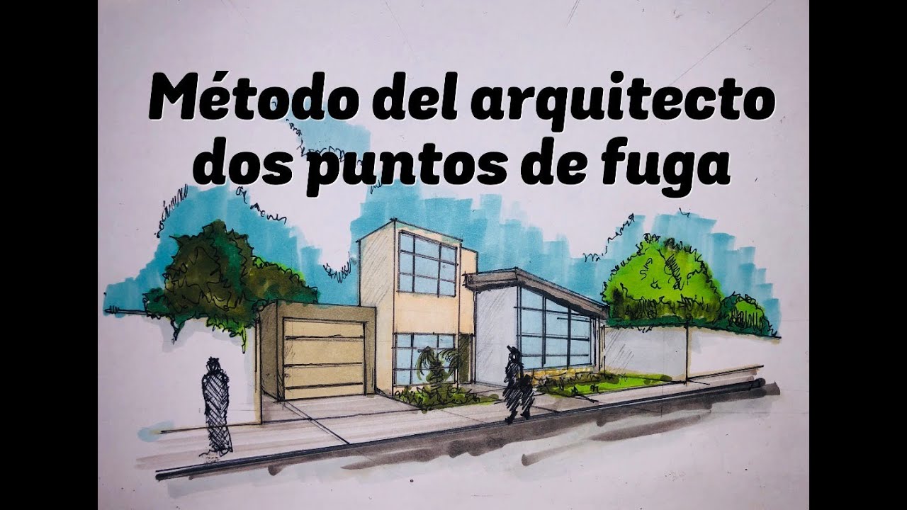 MÉTODO DEL ARQUITECTO, PERSPECTIVA A DOS PUNTOS DE FUGA.