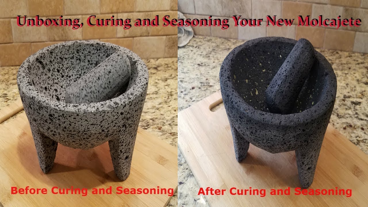 Unboxing and seasoning my Molcajete