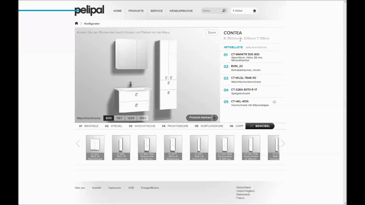 Pelipal 3D Badmöbel Konfigurator | Tutorial