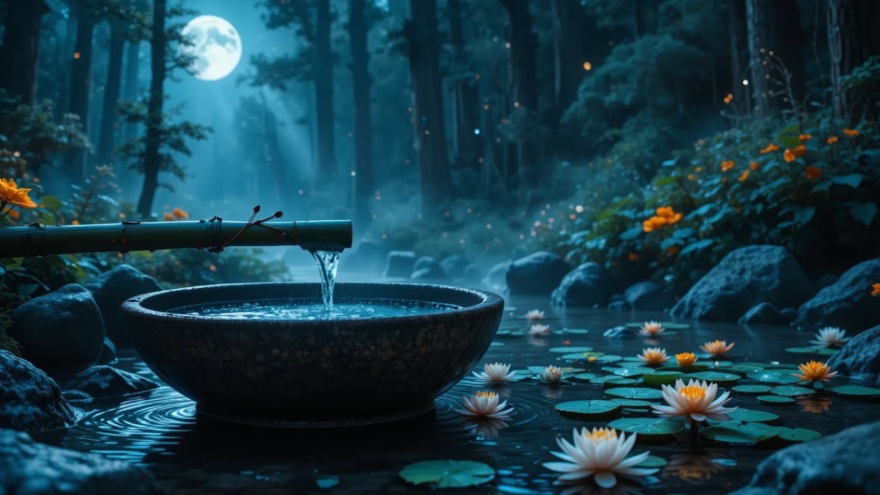 	Calm Forest Water & Moonlight – 4K UHD
