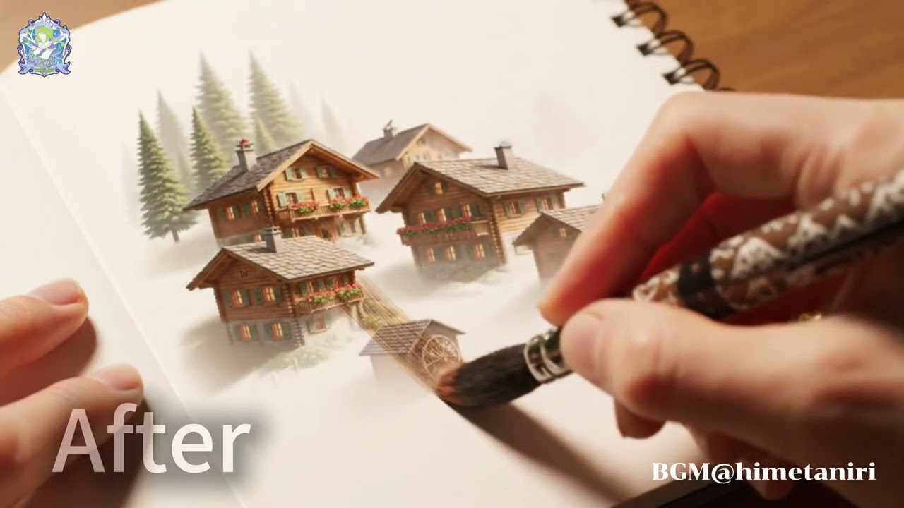 Draw a Swiss village Leonardo AI