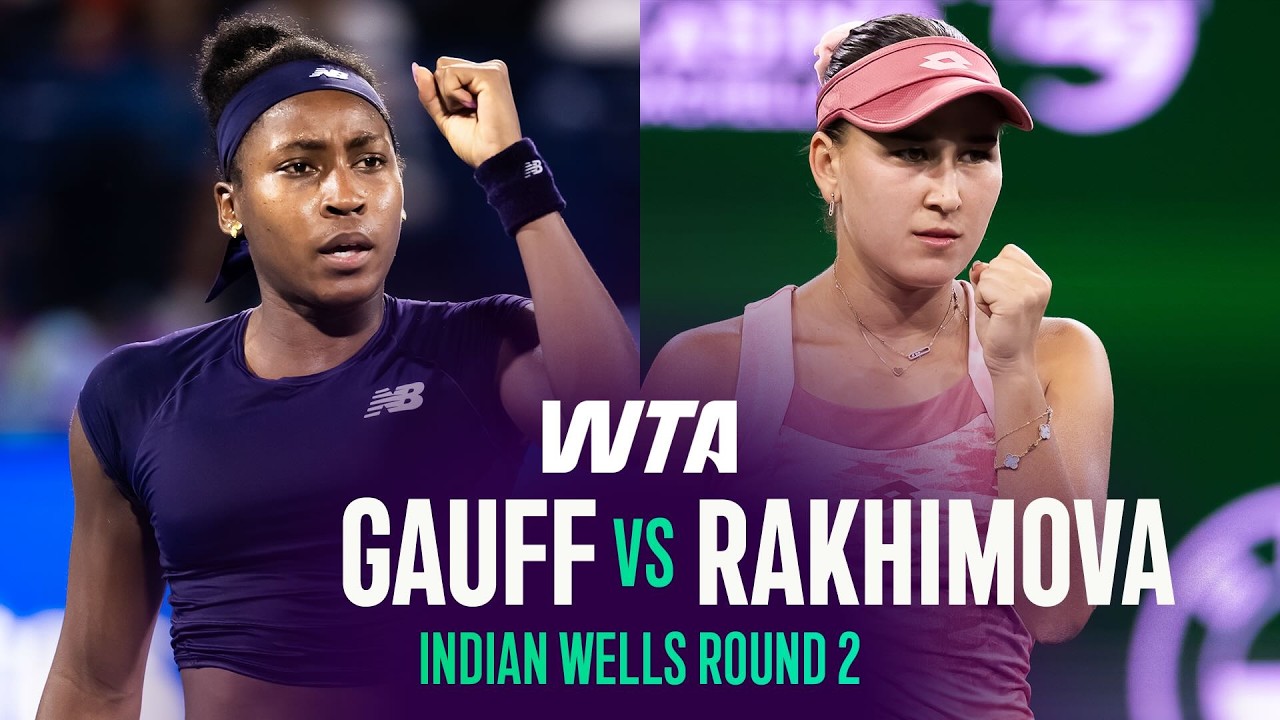 Coco Gauff vs. Kamilla Rakhimova | 2026 Indian Wells Round 2 | WTA Match Highlights