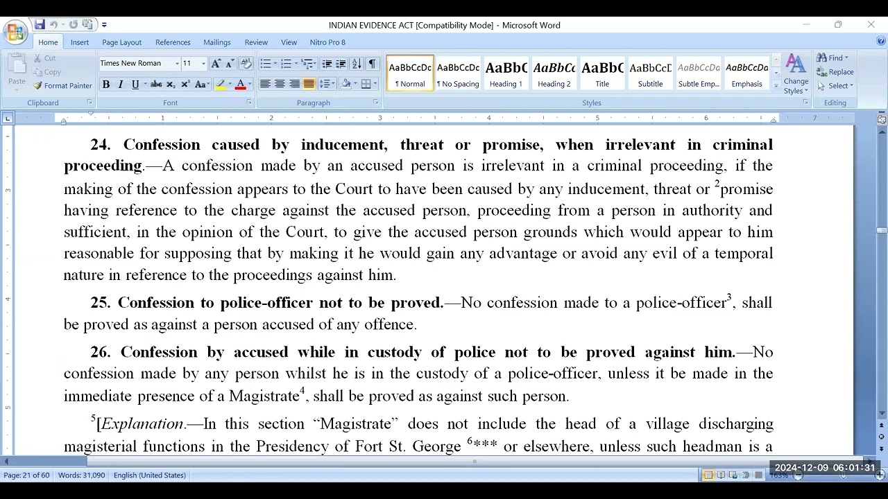 INDIAN EVIDENCE CLASS 6 by Adv JYOTHIRMAYI 720P