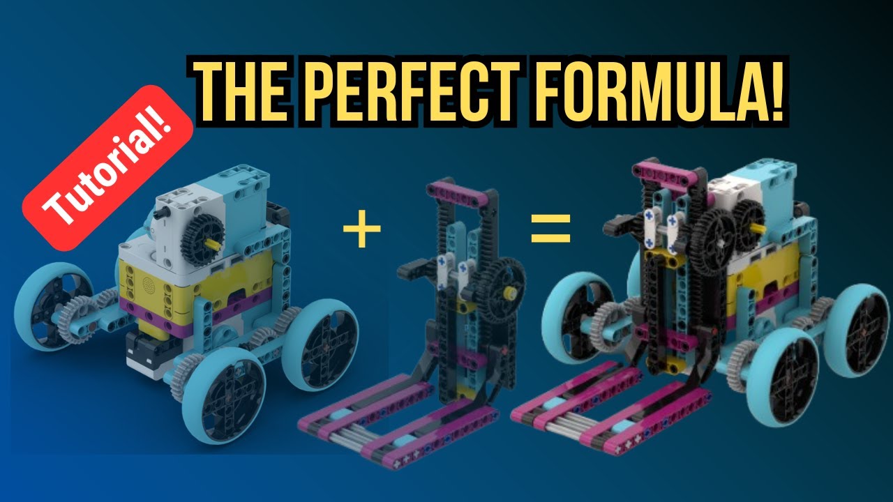 Учебное пособие LEGO Spike Prime: как собрать прочный вилочный погрузчик 4x4 🚜