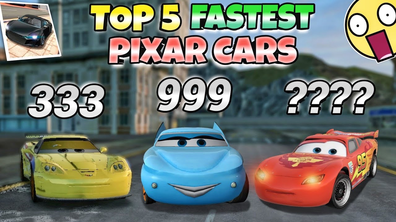 Топ-5 самых быстрых машин Pixar😱|| Симулятор экстремального вождения автомобиля🔥