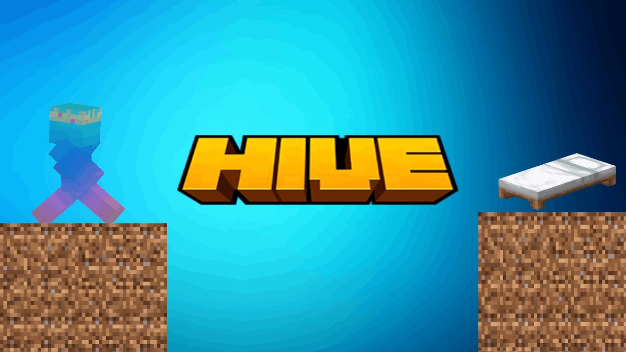 Playing on the Hive Minecraft server.