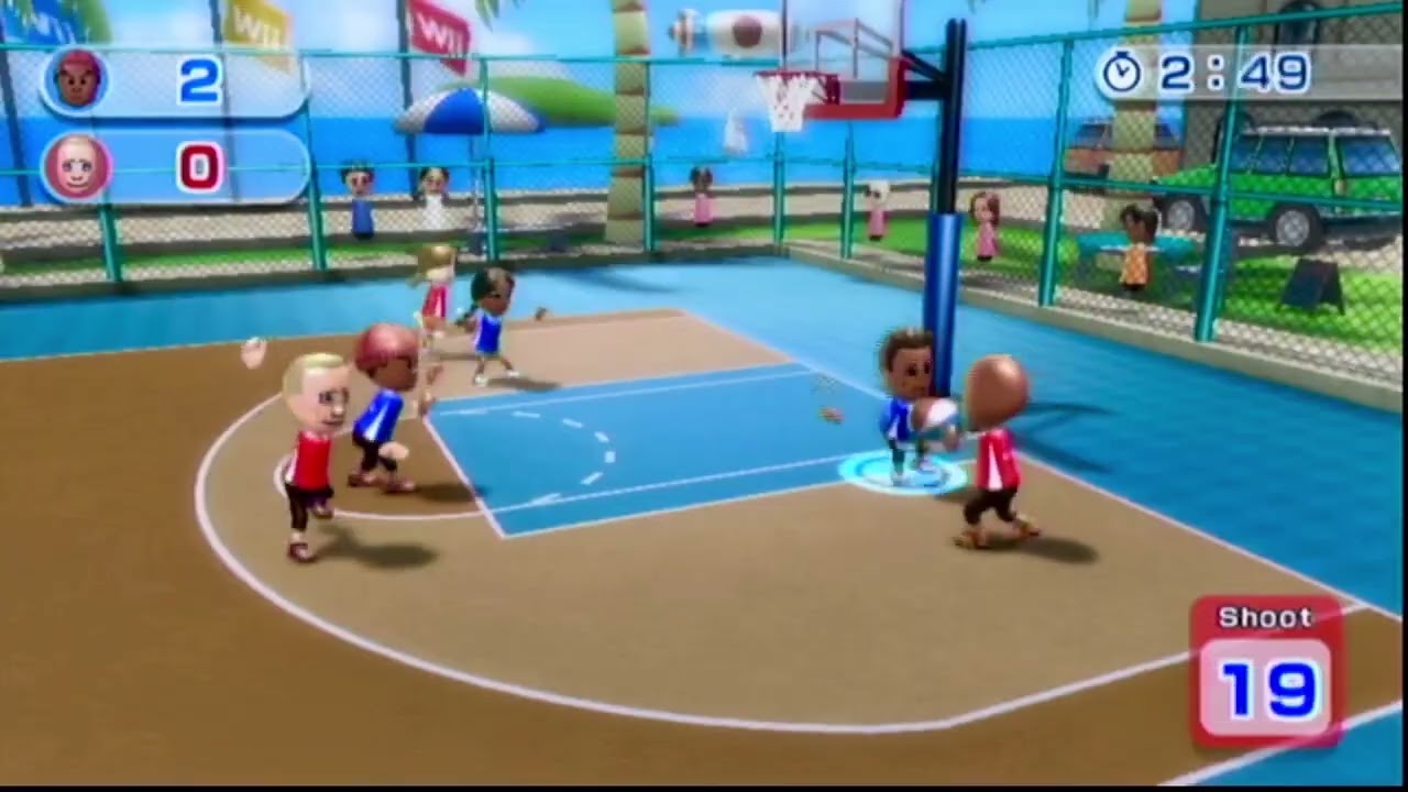 Wii Sports Resort Basketball Slam Dunk(Back to Back)