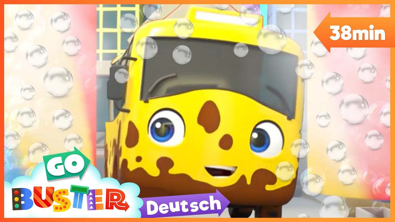 Der schleimige grüne Buster geht Auto waschen | Go Buster Deutsch | Cartoons für Kinder