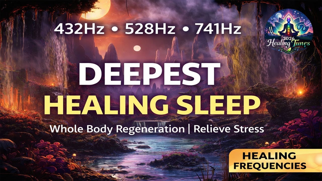 432Hz + 528Hz + 741Hz  The DEEPEST Healing Sleep Whole Body Regeneration, Relieve Stress #741hz