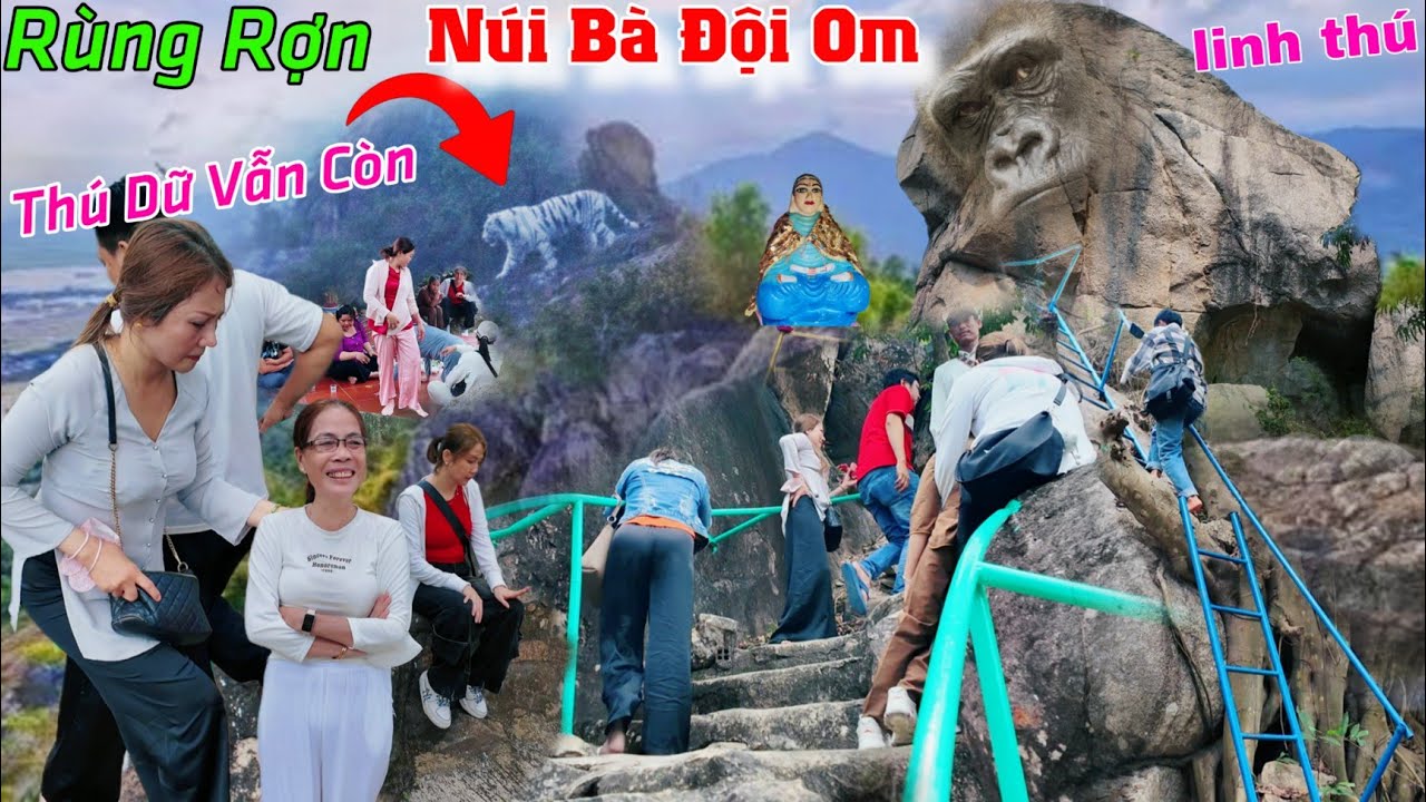 Rùng mình thú dữ vẫn còn rình rập đường lên đỉnh núi bà đội om ùn ùn kéo về