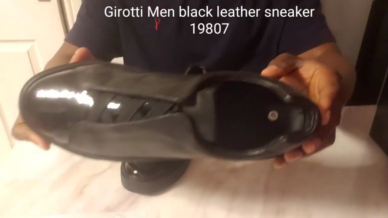 Girotti black leather sneakers men #Girotti, #Blackleathersneaker, #blacksneakers, #girottisneakers