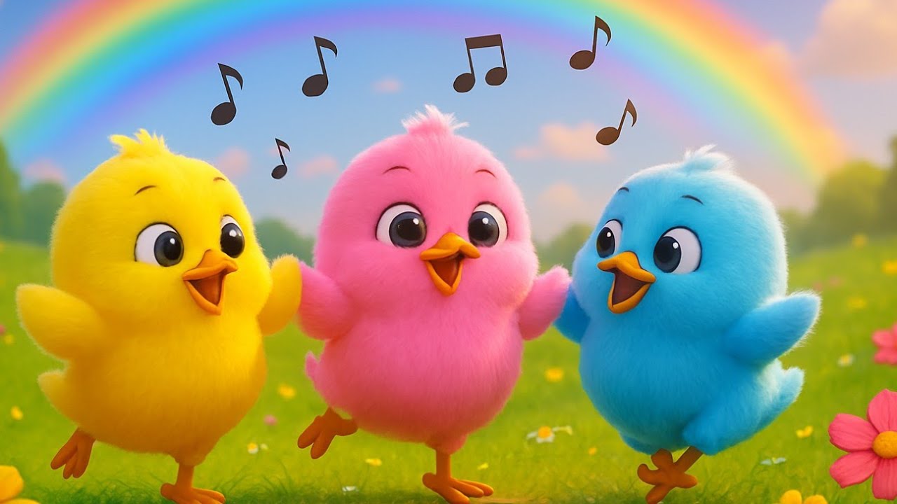 🌈 Colorful Baby Chicks Song | Hindi Kids Cartoon Rhyme