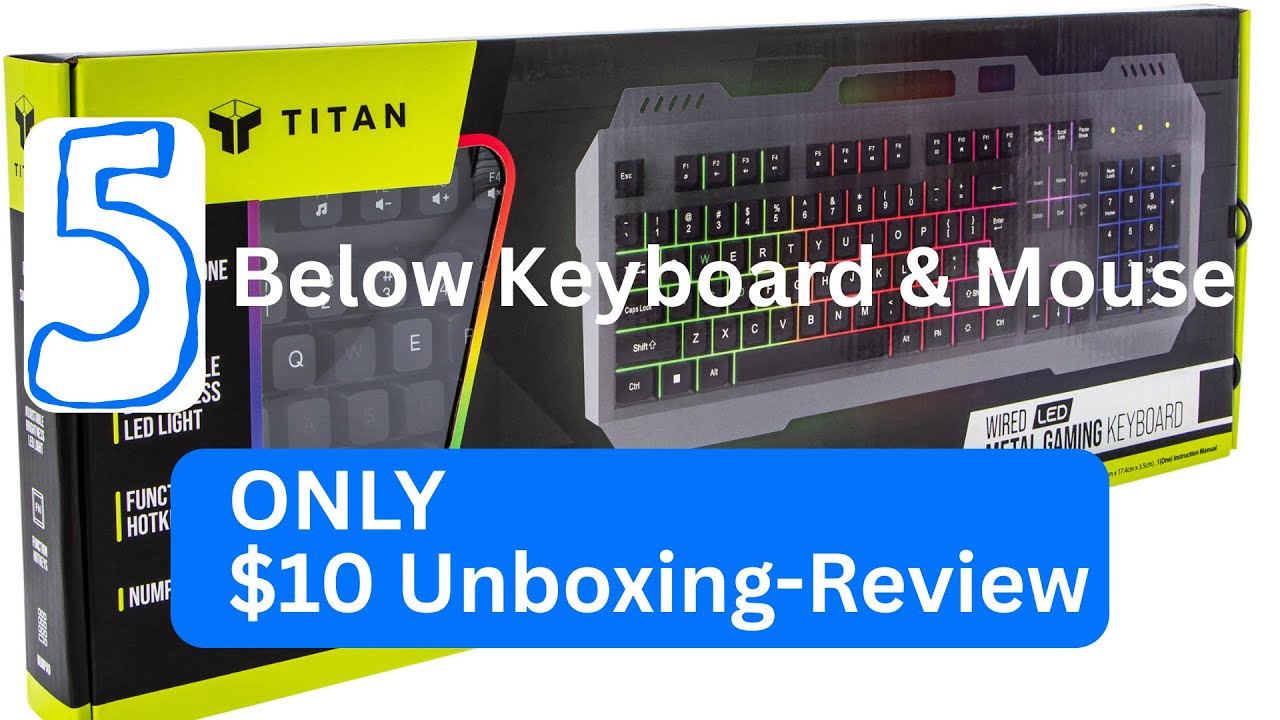 Five Below Titan Keyboard and Mouse - Unboxing