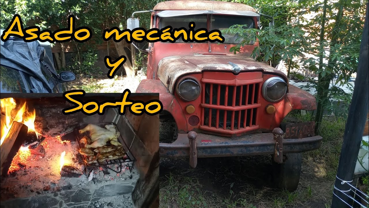 Así arrancamos el jeep ika  baqueano 1960 comemos el asadito a puro campo y hacemos el sorteo