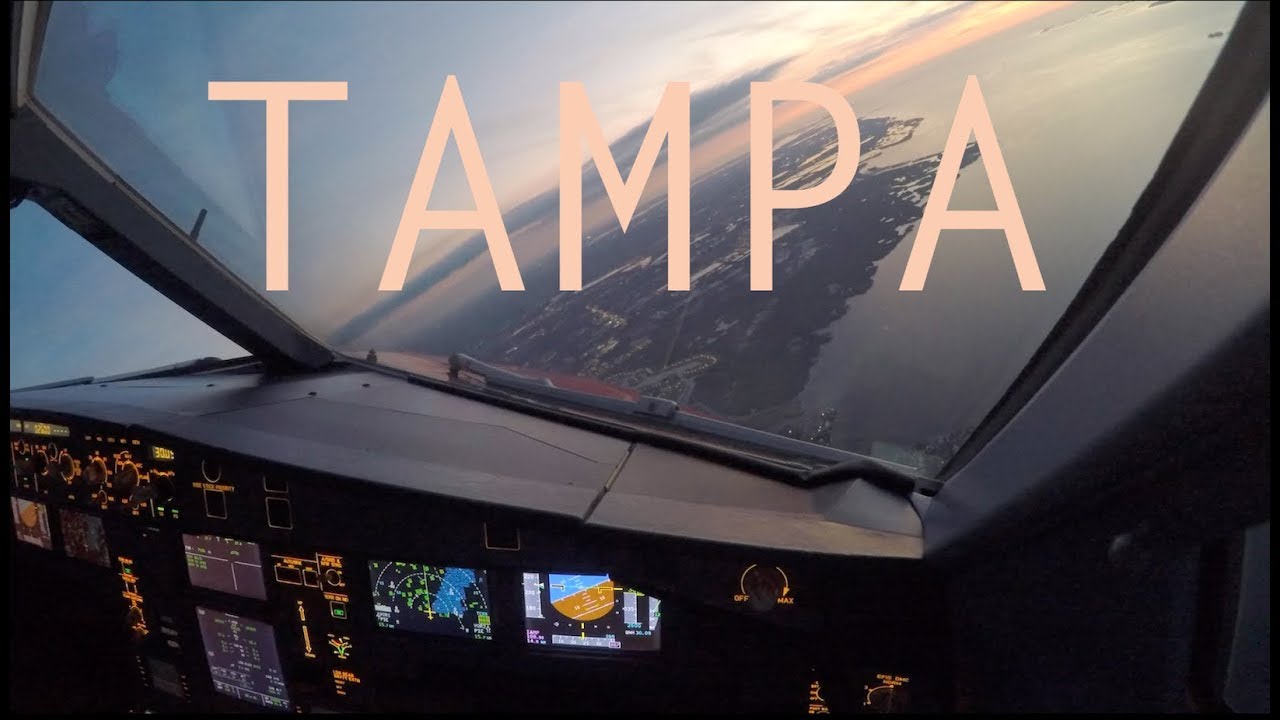 AIRBUS COCKPIT approach Tampa