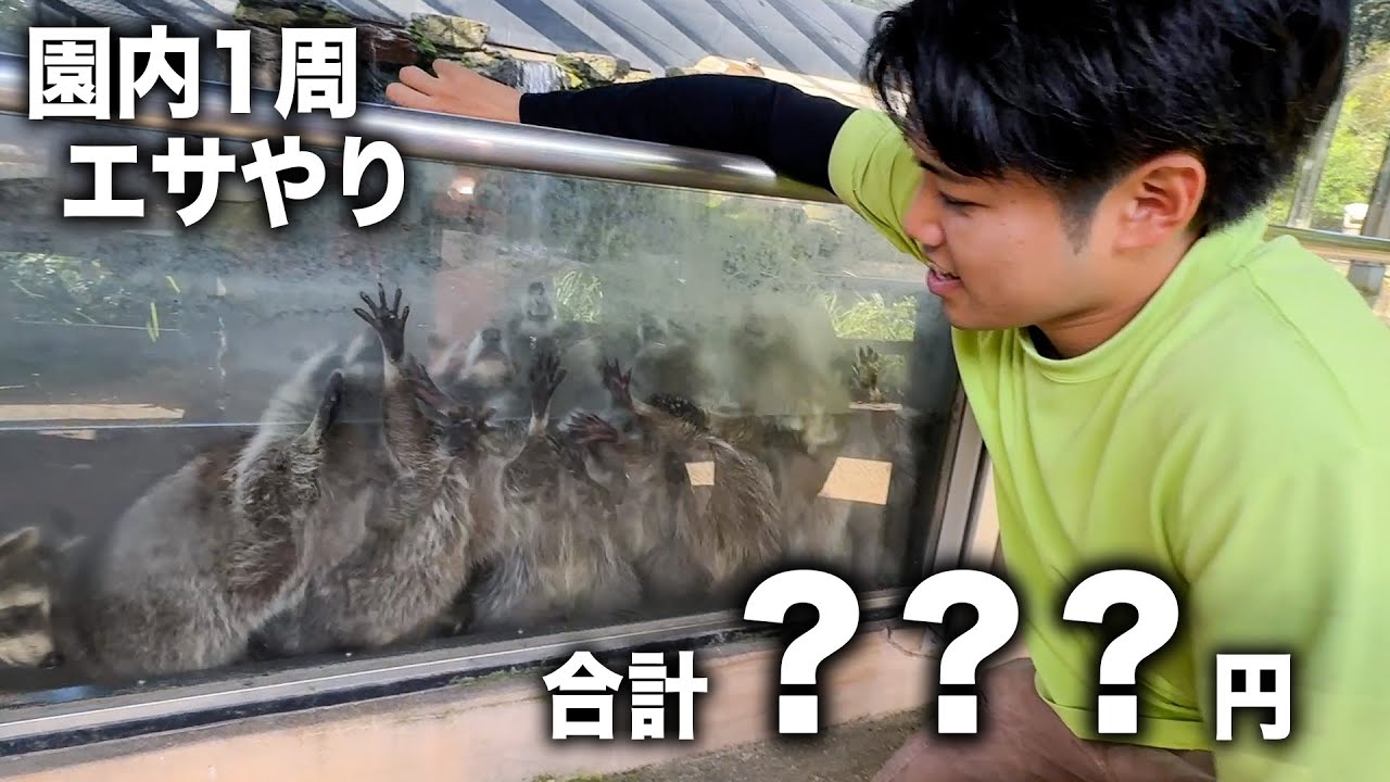 バイオパークで園内1周エサやりしてみたら〇〇〇円になった！