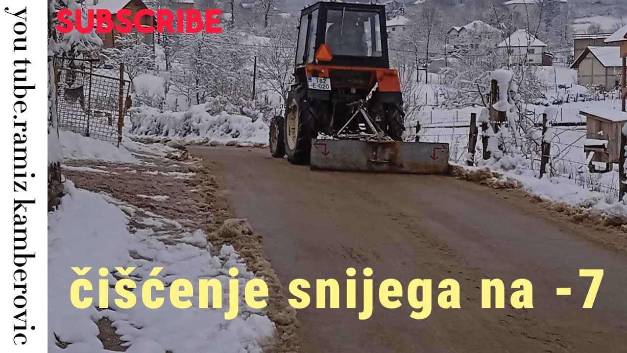 ČISTIMO SNIJEG NA -7 SA TRAKTOROM VLADIMIRAC T25