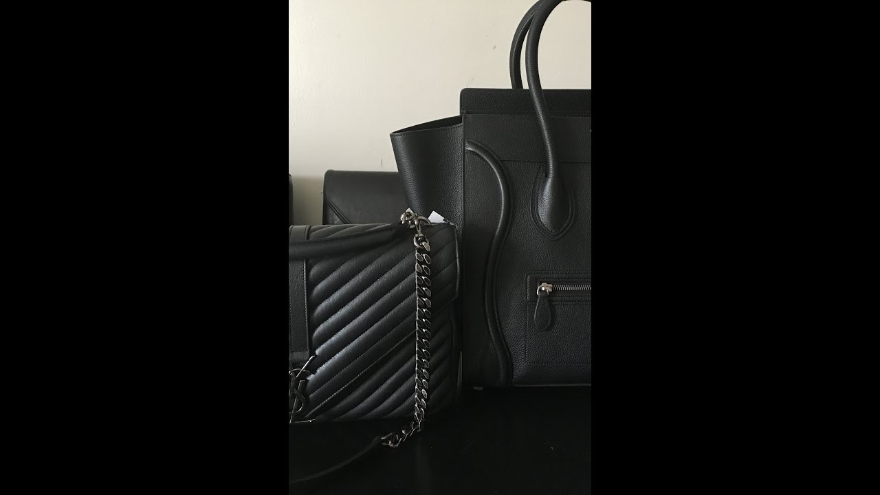 Unboxong of Celine Mini Luggage and YSL Collage Bag 2016