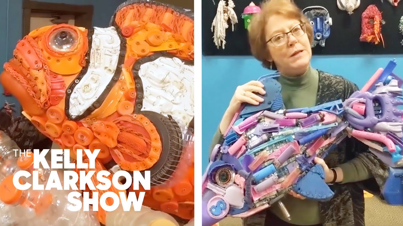 Artist Creates Larger-Than-Life Sculptures From Plastic Found On Beaches | Digital Exclusive