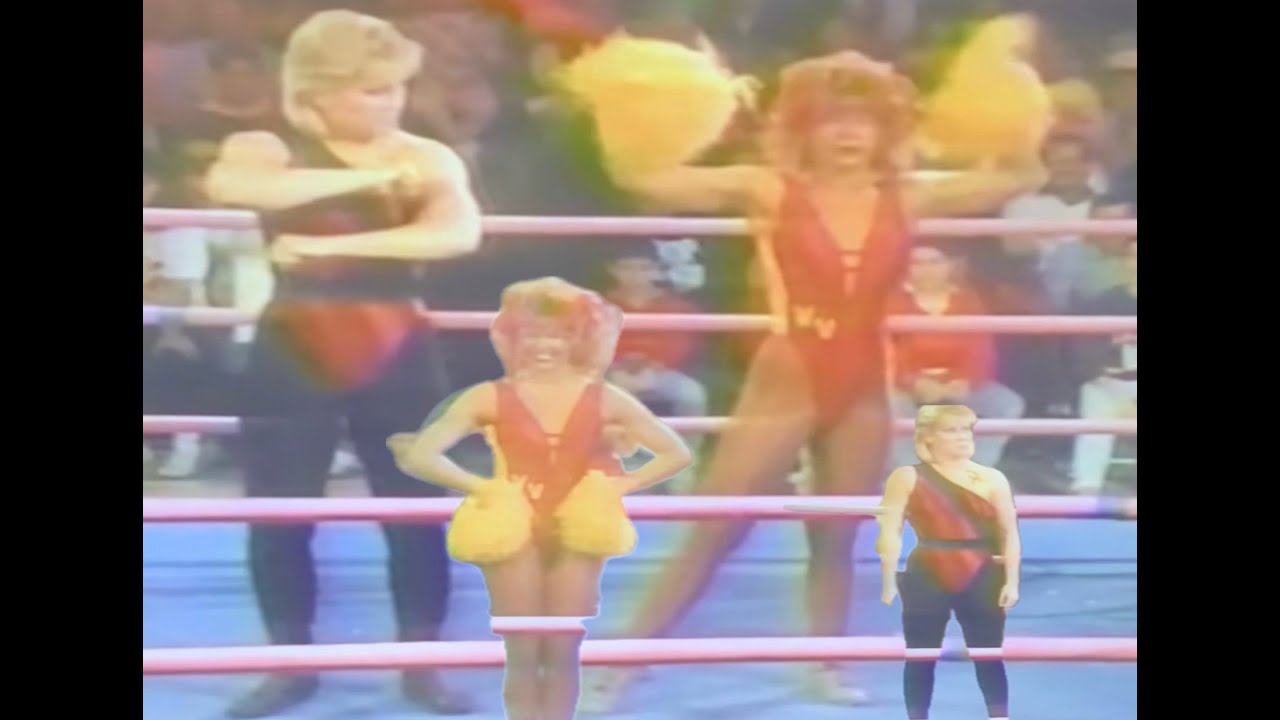 last VICKY VICTORY 1on1 VS. NATASHA RUSSIAN POWW GLOW WRESTLING cherry red CHEERLEADER MAJOR TANYA