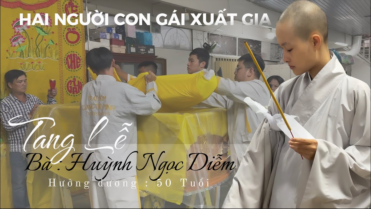 Người Mẹ 50 tuổi ra đi, hai con gái xuất gia – Tang lễ đầy xúc động | Dịch vụ tang lễ Giang Thọ Minh