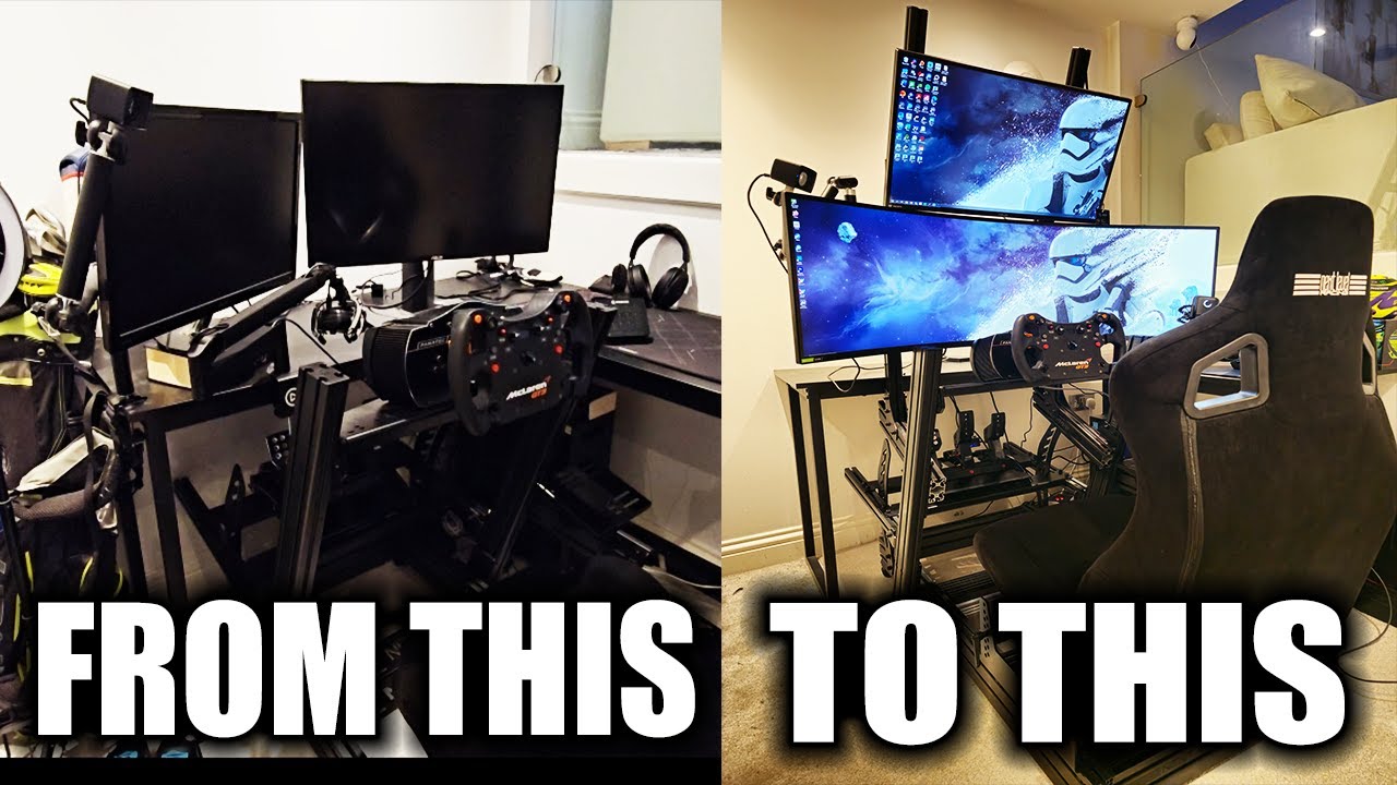The Ultrawide Sim Rig is Complete | Primary & Overhead Monitor Mounts Next Level Racing