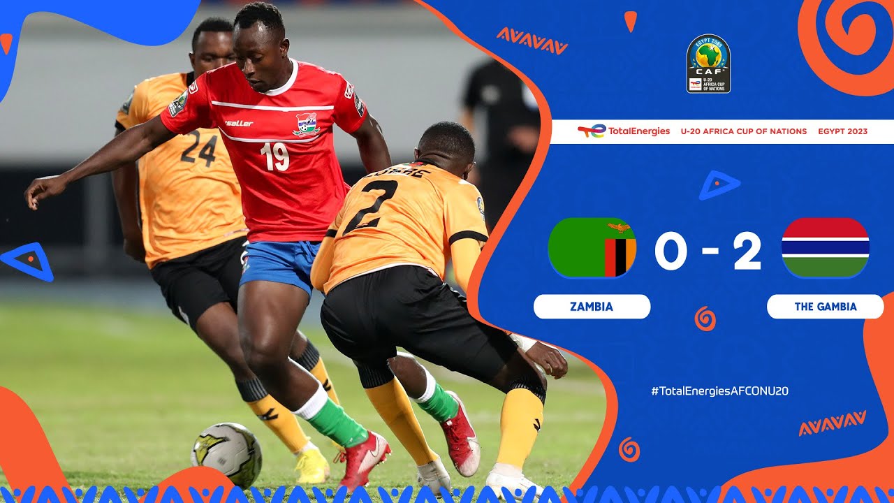 Zambia 🆚 The Gambia Highlights - #TotalEnergiesAFCONU20 group stage - MD2