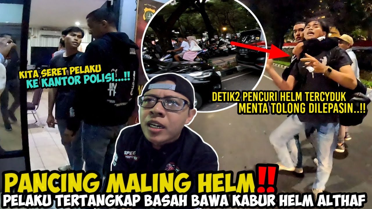 PANCING KOMPLOTAN PENCURI HELM❗TERCYDUK BAWA KABUR HELM LANGSUNG KITA SERET KE POLISI