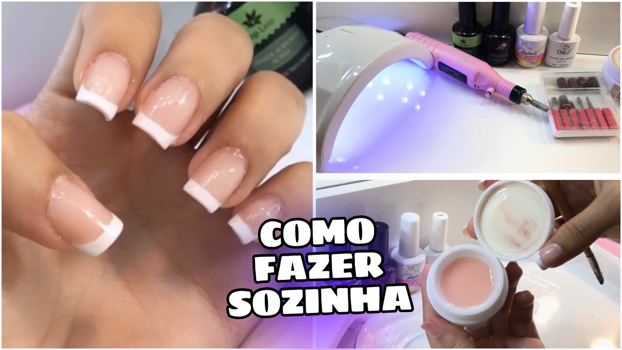 FIZ MINHA UNHA EM GEL EM CASA NO MOLDE F1 💅🏻✨