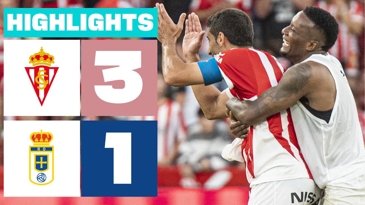 REAL SPORTING 3 - 1 REAL OVIEDO | RESUMEN LALIGA HYPERMOTION
