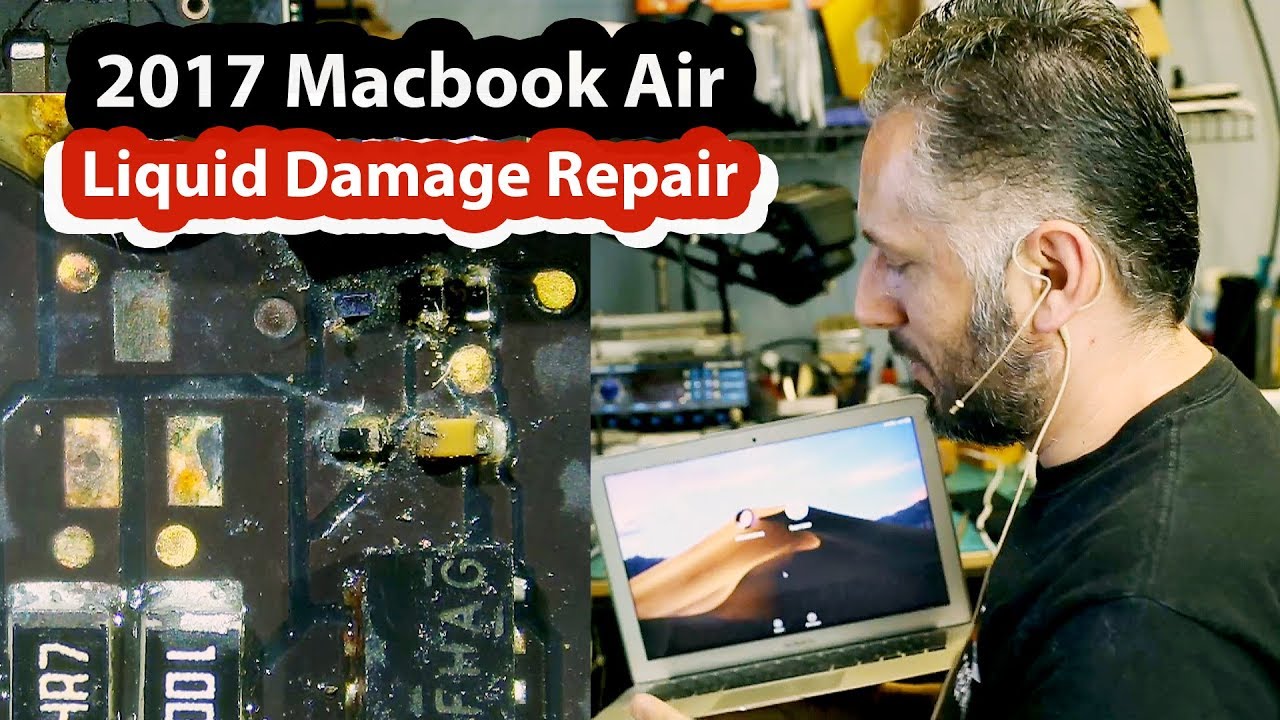 2017 Macbook Air Liquid Damage Repair No power No Green light - 820-00165