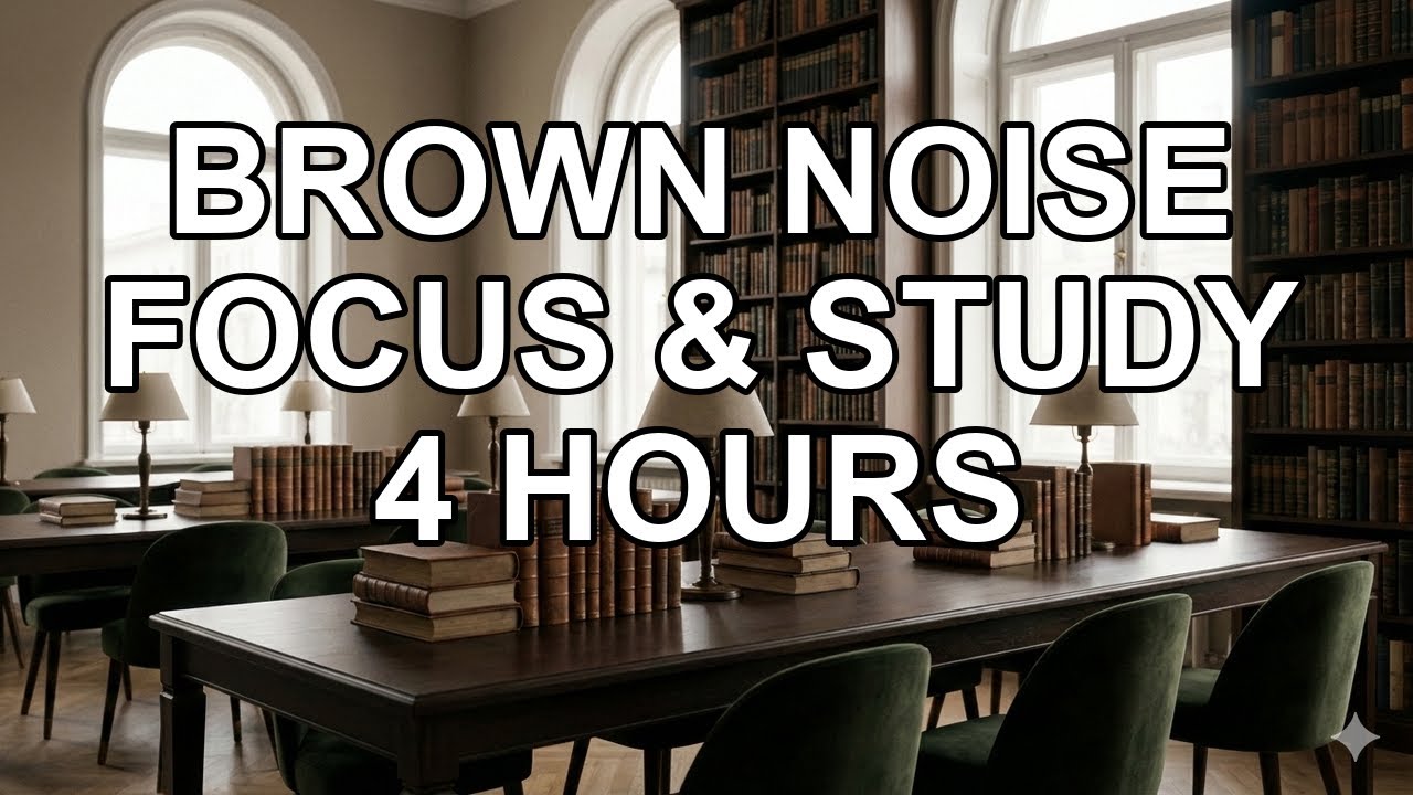 Brown Noise for Focus and Study (4 Hours, No Music)