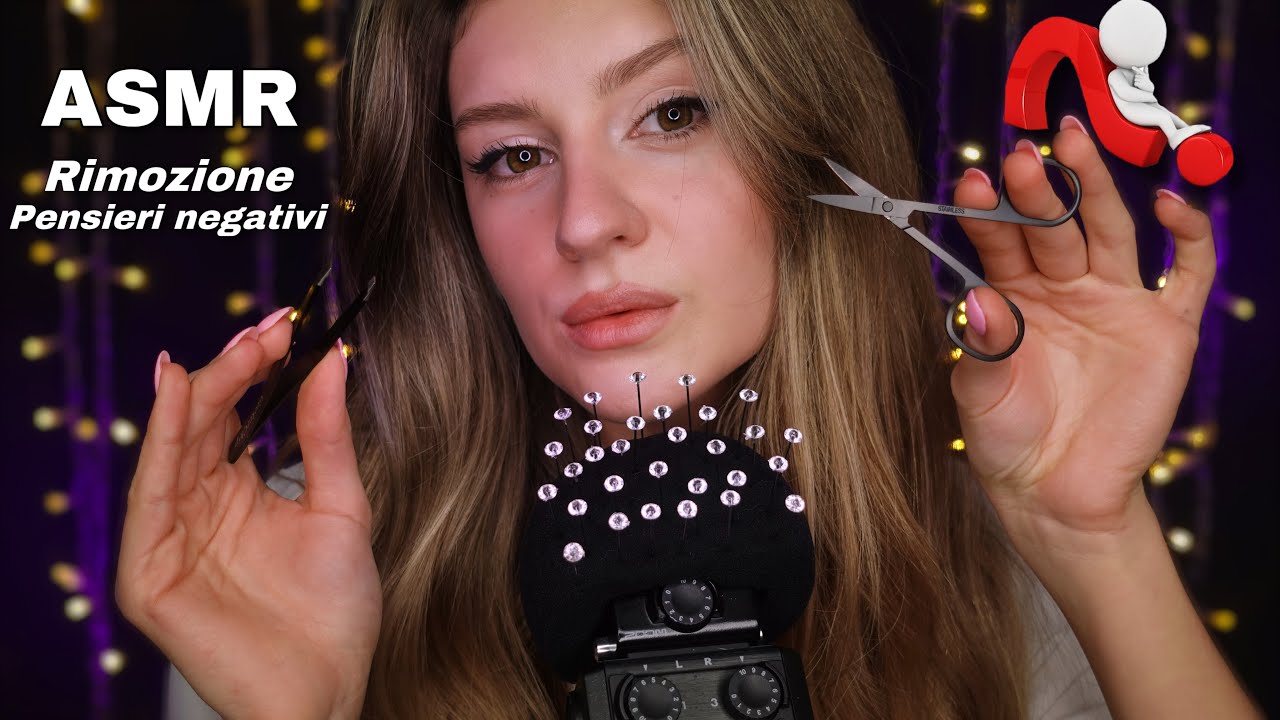 ASMR Rimozione Pensieri Negativi 🚫 Close Up Inaudible Whispering 😴