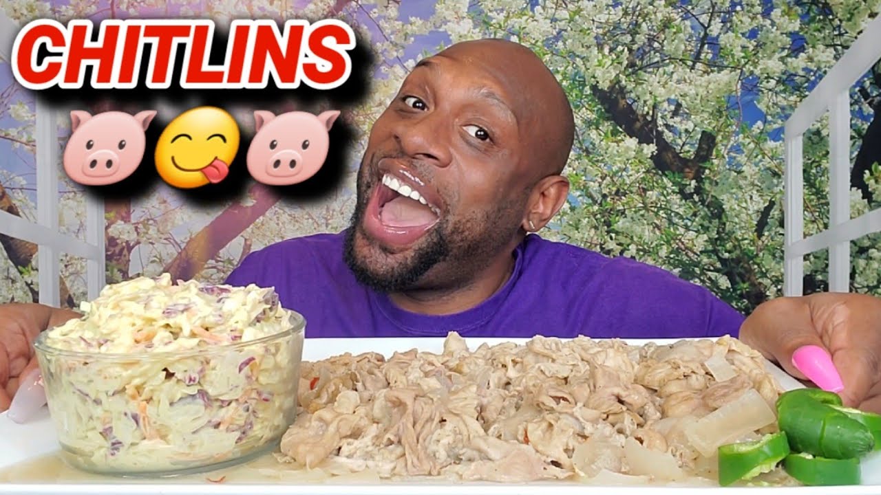 CHITLINS & COLESLAW SOULFOOD MUKBANG 먹방 ... EATING SHOW 먹방 ... CONGRATULATIONS PRODUCTION 👏👏👏
