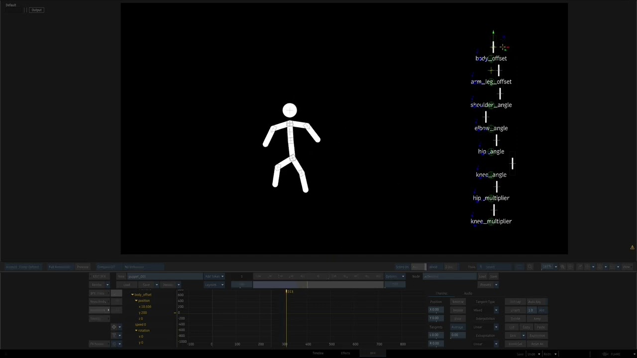 Puppet rig for Autodesk Flame
