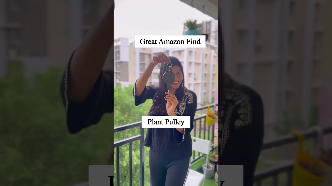 Amazon find .. Plant pulley  #amazon #balcony #planthanger #dailyhacks