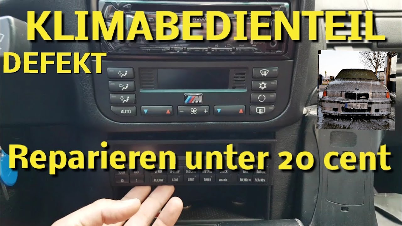 e36 Klimaautomatik Bedienteil defekt Flackert Bildschirm geht aus Wackelkontakt L&uuml;ftung geht nicht
