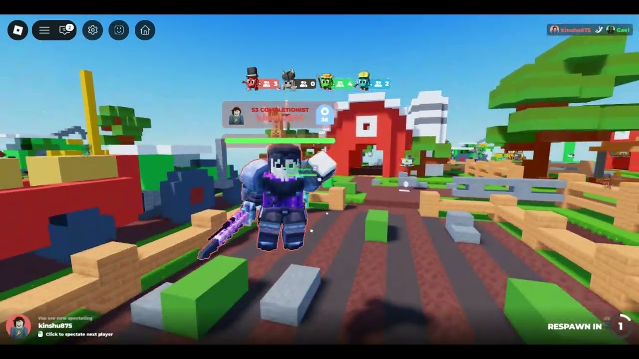 Jugando bed wars en roblox con mi hermano
