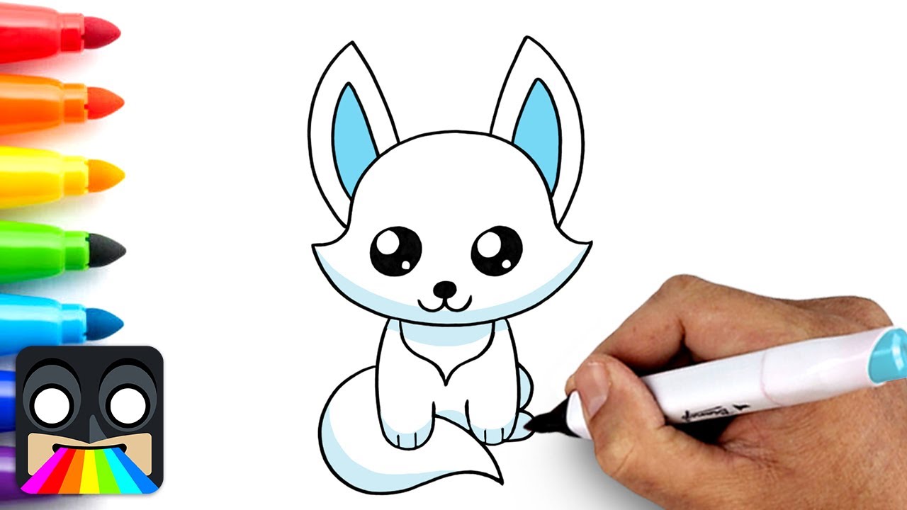 How To Draw a Cute Arctic Fox