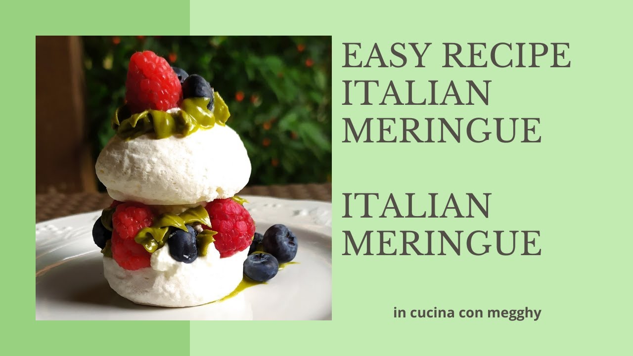EASY RECIPE ITALIAN MERINGUE - RICETTA FACILE MERINGA ITALIANA  [WITH  SUB]
