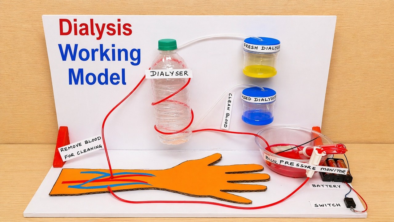 dialysis working model for science project exhibition - diy - simple and easy way | craftpiller