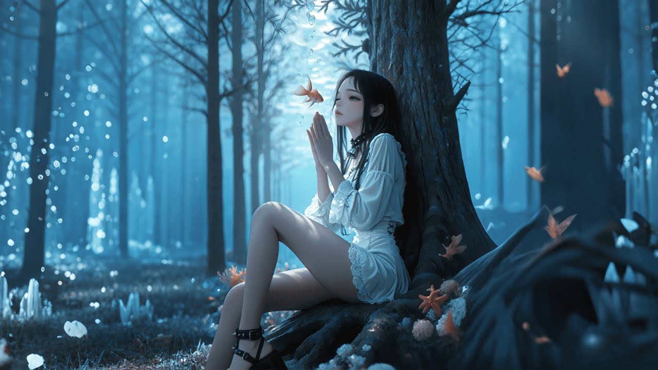 Blue Forest & Goldfish Lofi 🌌Misty Woods & Gentle Glow Relax Tunes🎵lofi hip hop radio beats to relax