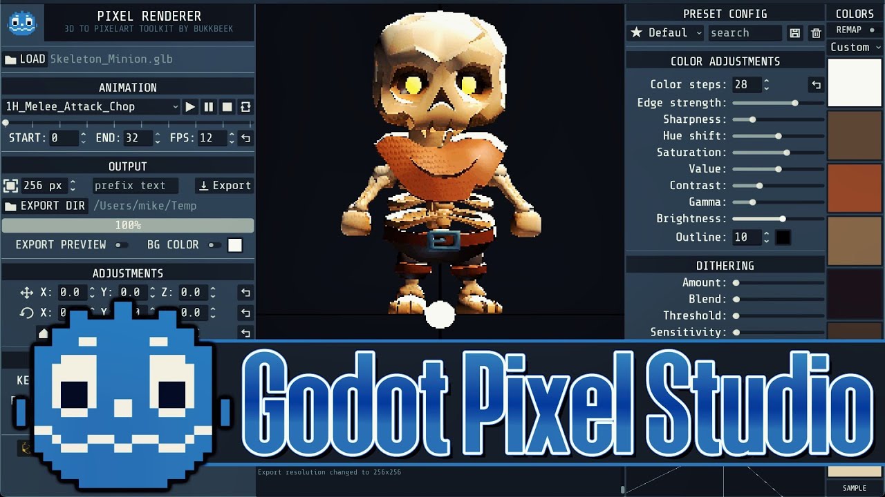 Pixel Art Made EASY: Convert 3D Models using Godot Pixel Studio (New FREE Tool!)