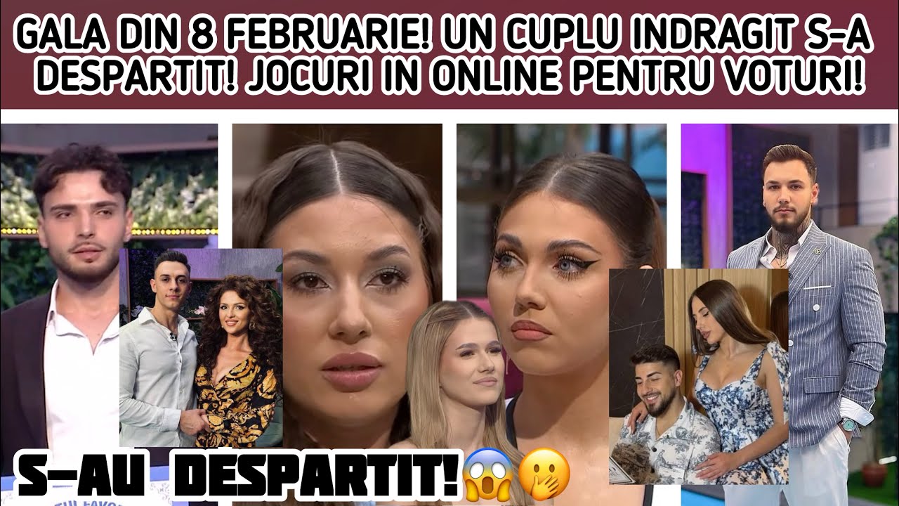 GALA DIN 8 FEBRUARIE! UN CUPLU INDRAGIT S-AU DESPARTIT! JOCURI IN ONLINE PENTRU VOTURI!