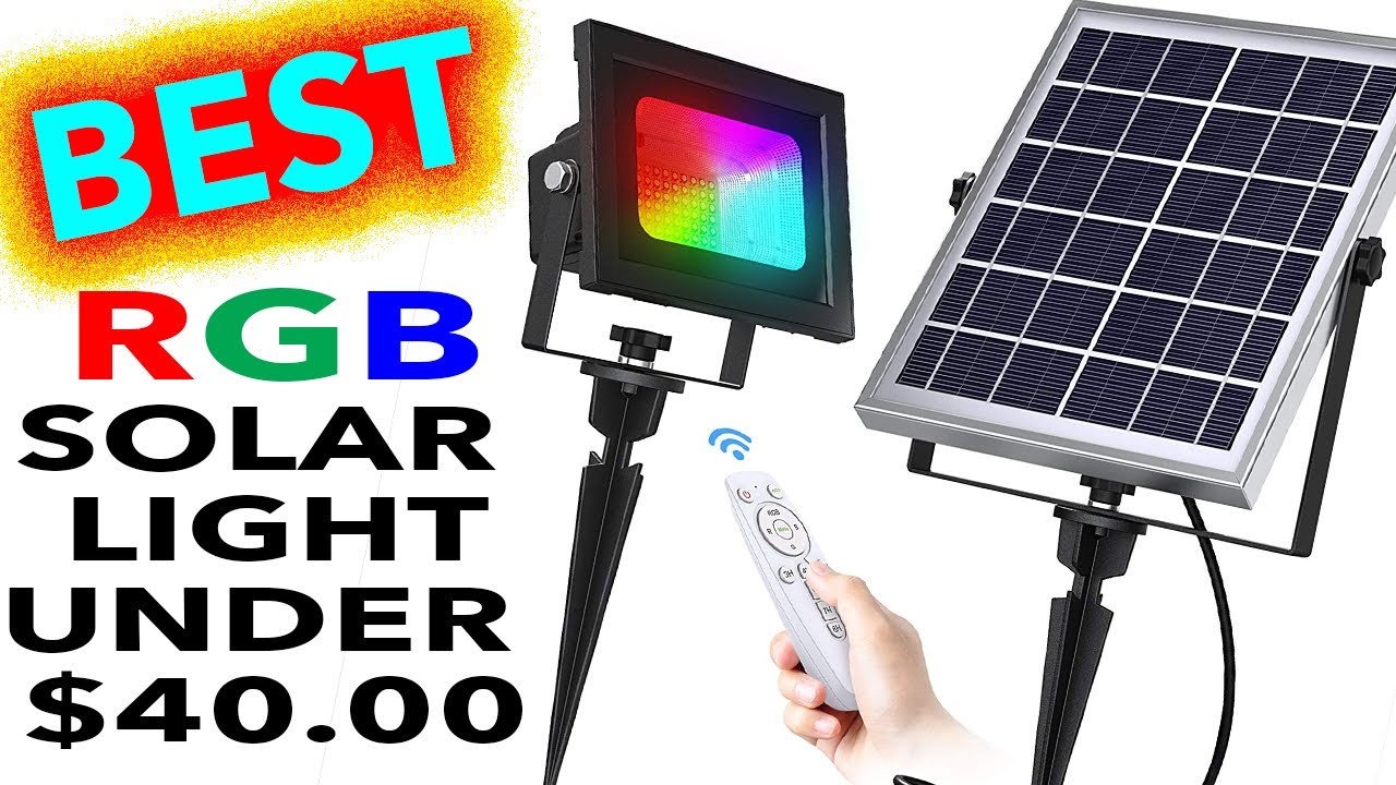 BEST Solar RGB Flood Light Kit Unboxing Under $40.00