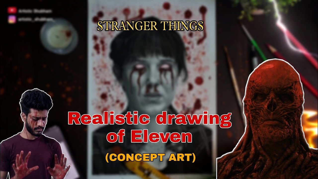 Drawing stranger things | Concept art | Vecna vs eleven | season 4