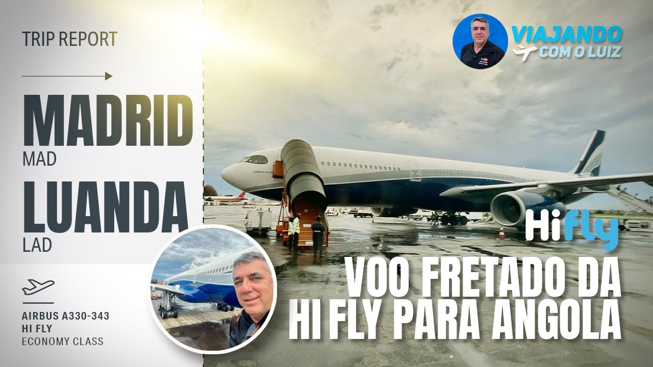 VOANDO COM O A330 DA HI FLY DE LISBOA🇵🇹 ATÉ LUANDA🇦🇴 - TRIP REPORT