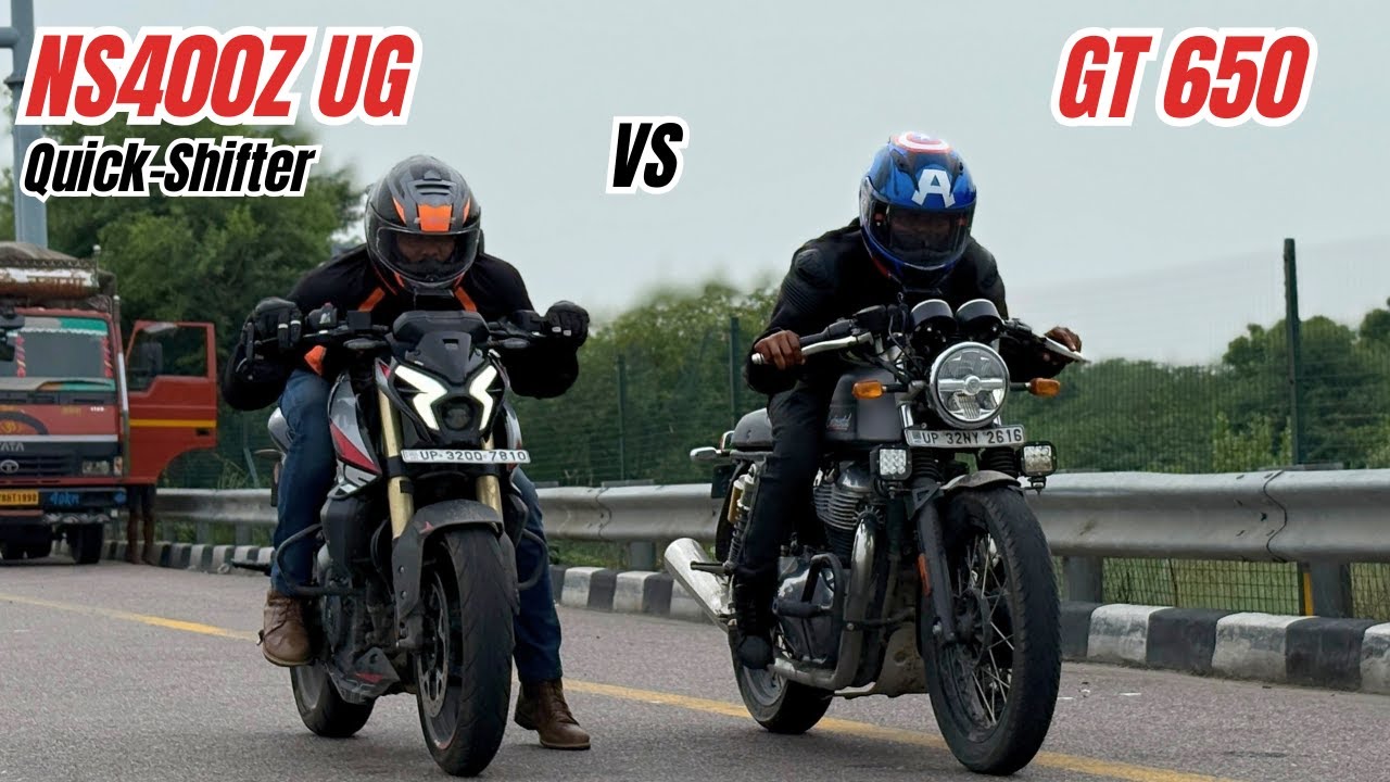 2025 NS400Z UG with Quick Shifter vs GT650 Performance Test