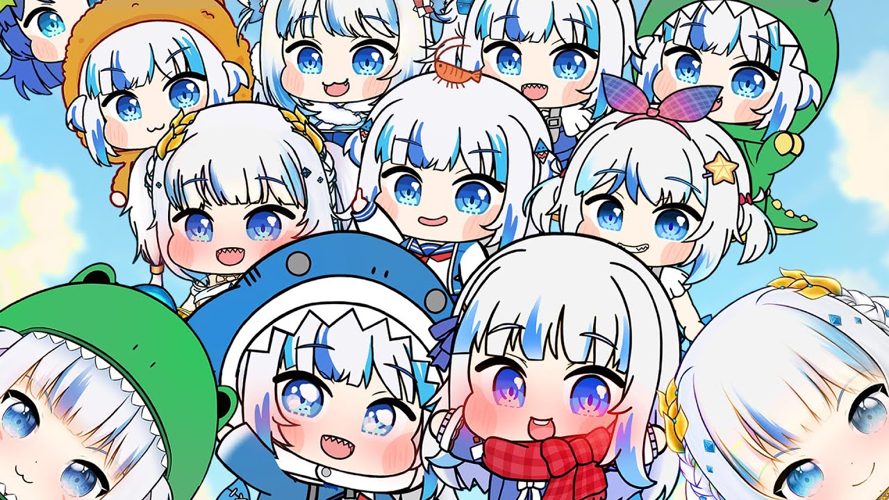 Super Cute Gawr Gura Animation Collection💙🦈